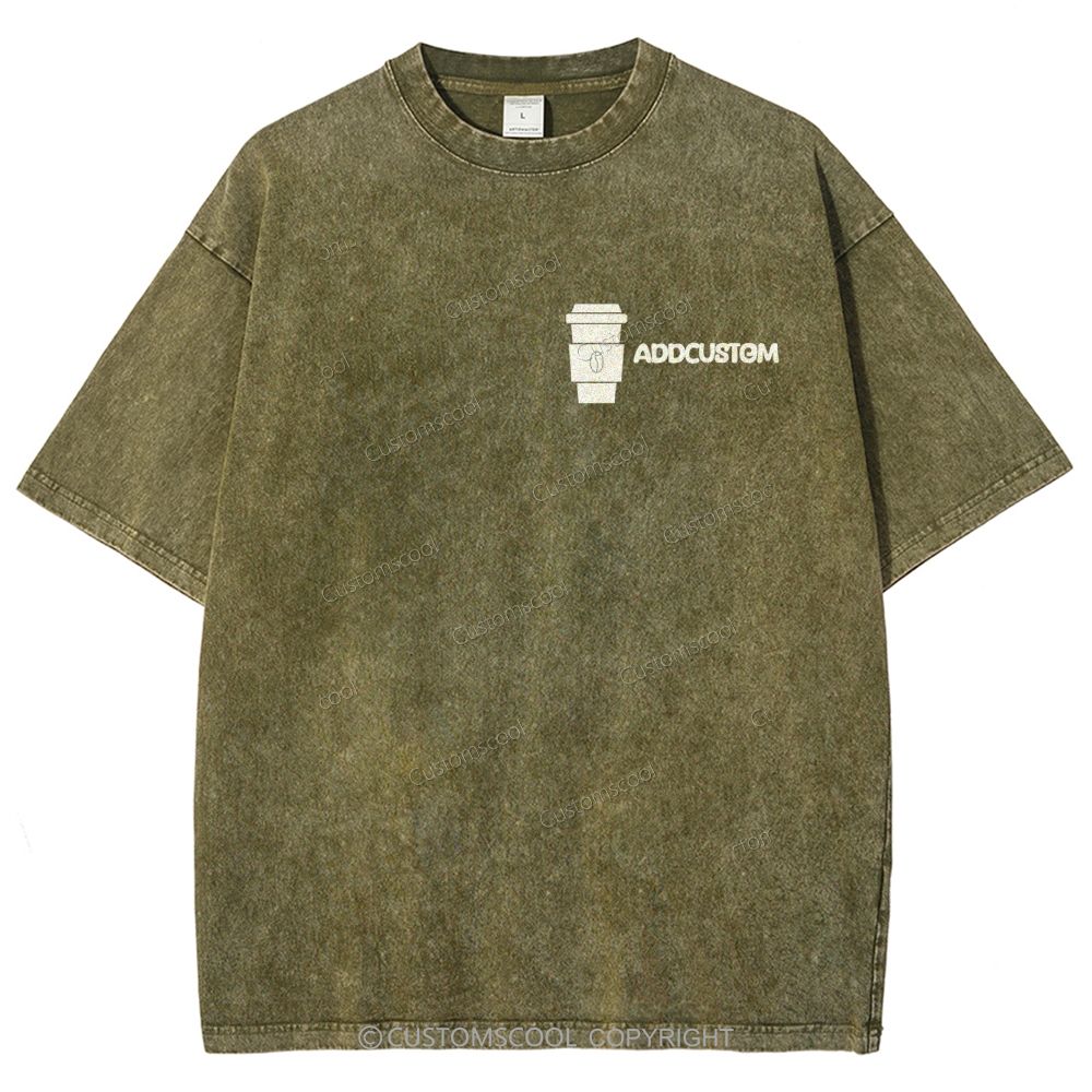 Barista Addcustom Unisex Fit Washed T-Shirt Customscool