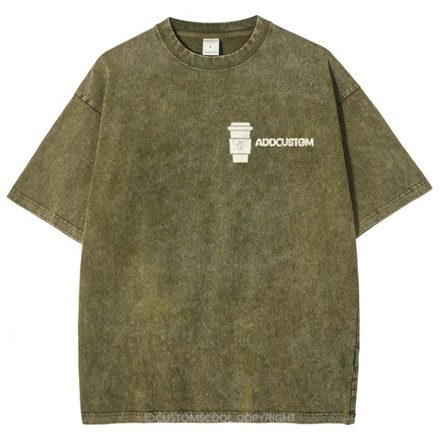 Barista Addcustom Unisex Fit Washed T-Shirt Customscool