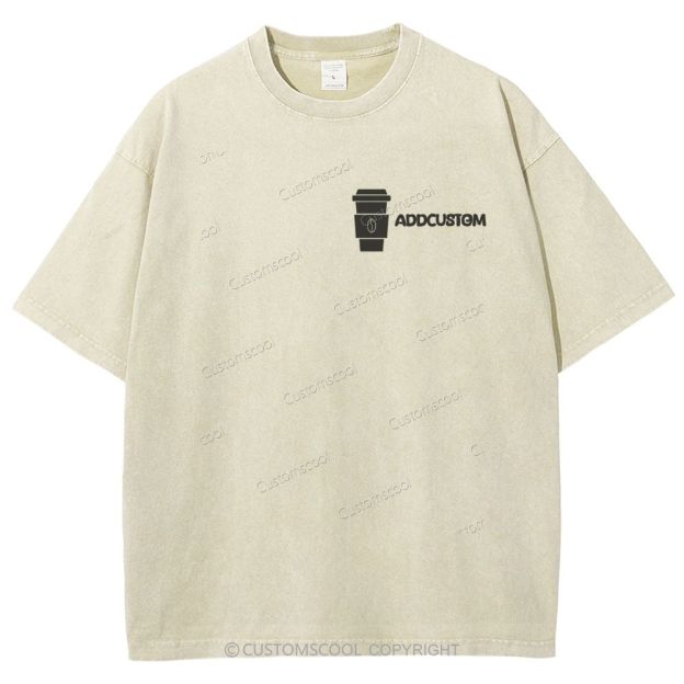 Barista Addcustom Unisex Fit Washed T-Shirt Customscool