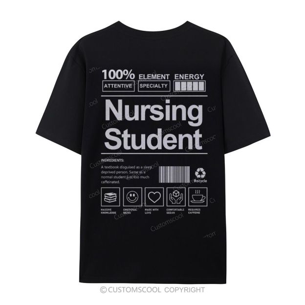 Nursing Student Casual Short Sleeve T-Shirt Customscool