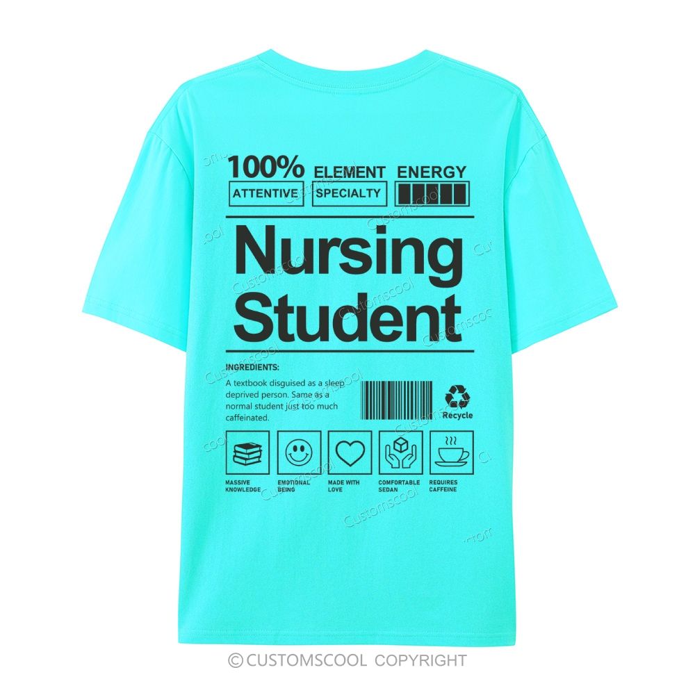 Nursing Student Casual Short Sleeve T-Shirt Customscool