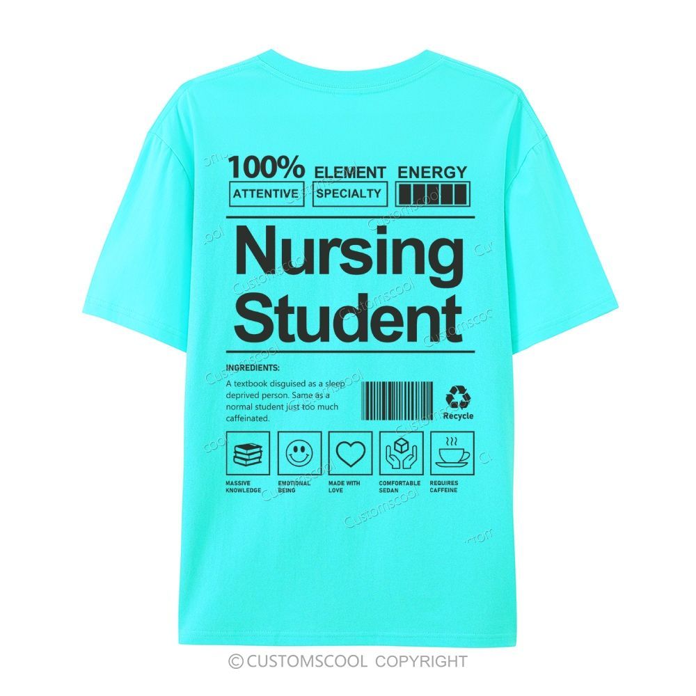 Nursing Student Casual Short Sleeve T-Shirt Customscool