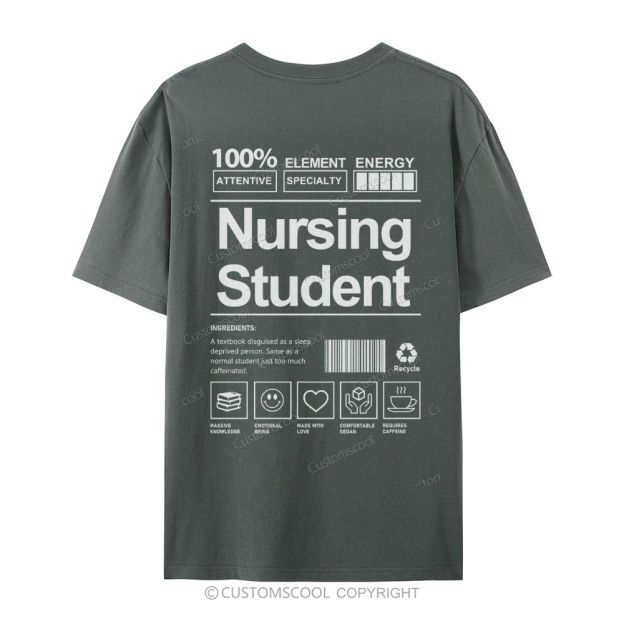 Nursing Student Casual Short Sleeve T-Shirt Customscool