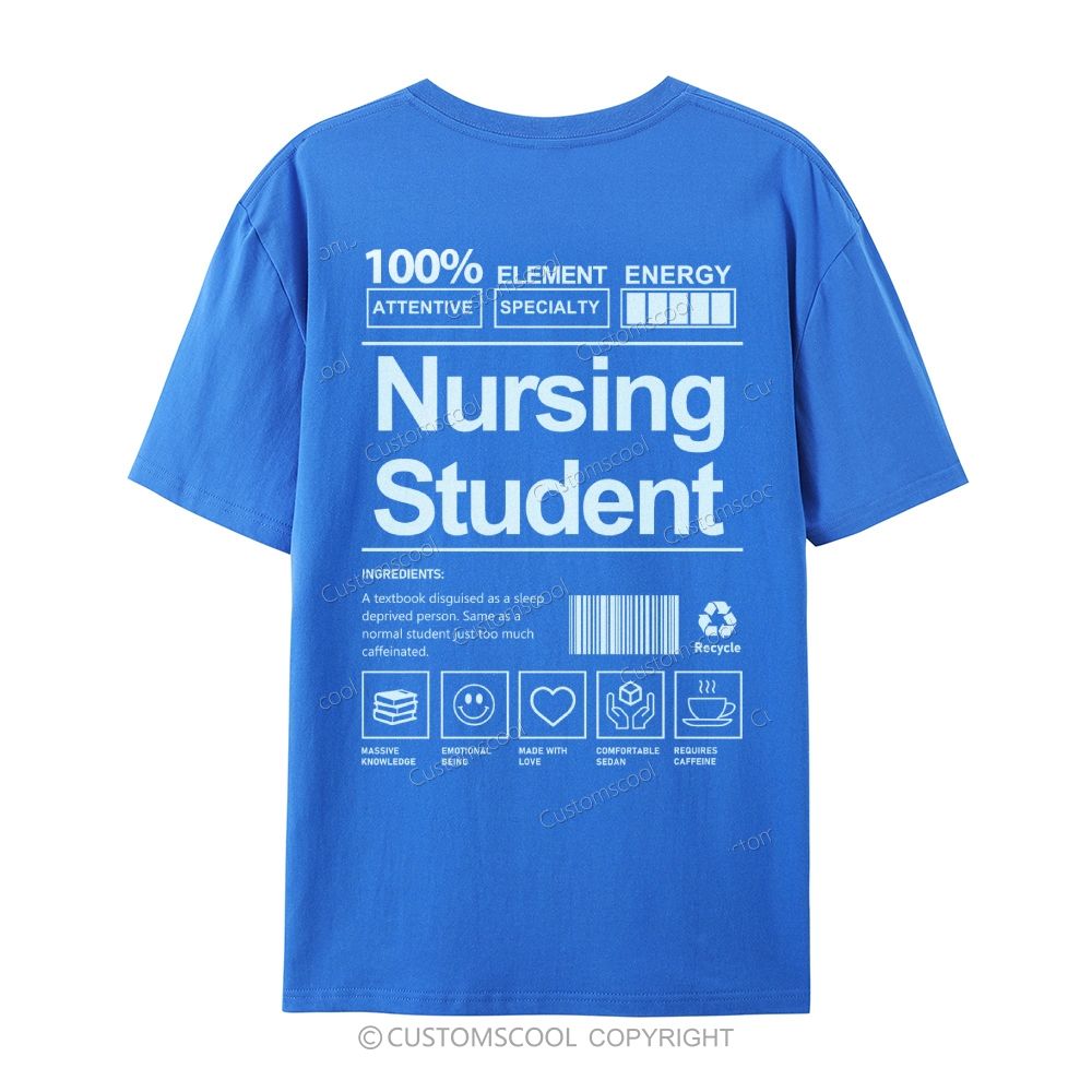 Nursing Student Casual Short Sleeve T-Shirt Customscool