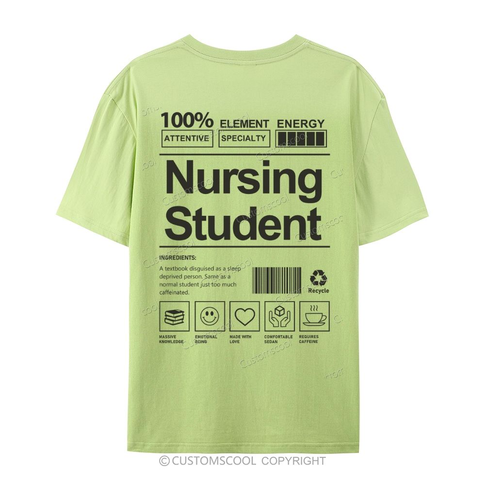 Nursing Student Casual Short Sleeve T-Shirt Customscool
