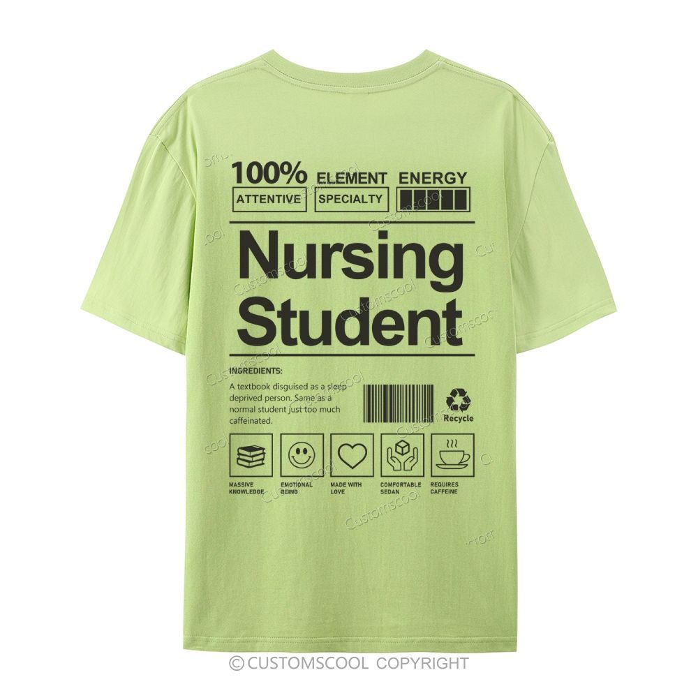 Nursing Student Casual Short Sleeve T-Shirt Customscool
