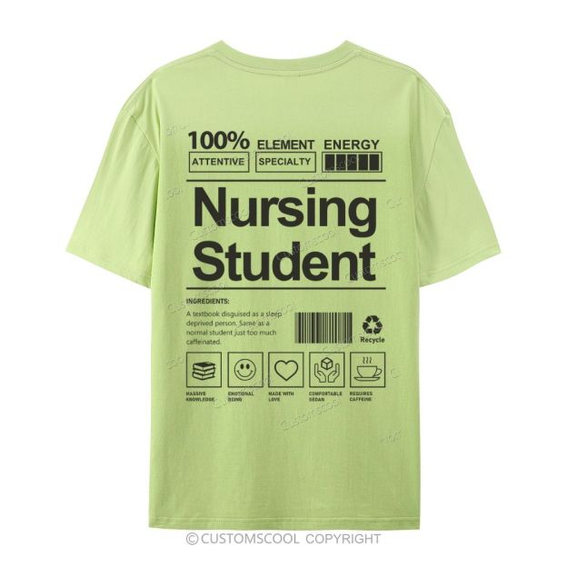 Nursing Student Casual Short Sleeve T-Shirt Customscool