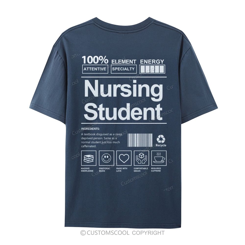 Nursing Student Casual Short Sleeve T-Shirt Customscool