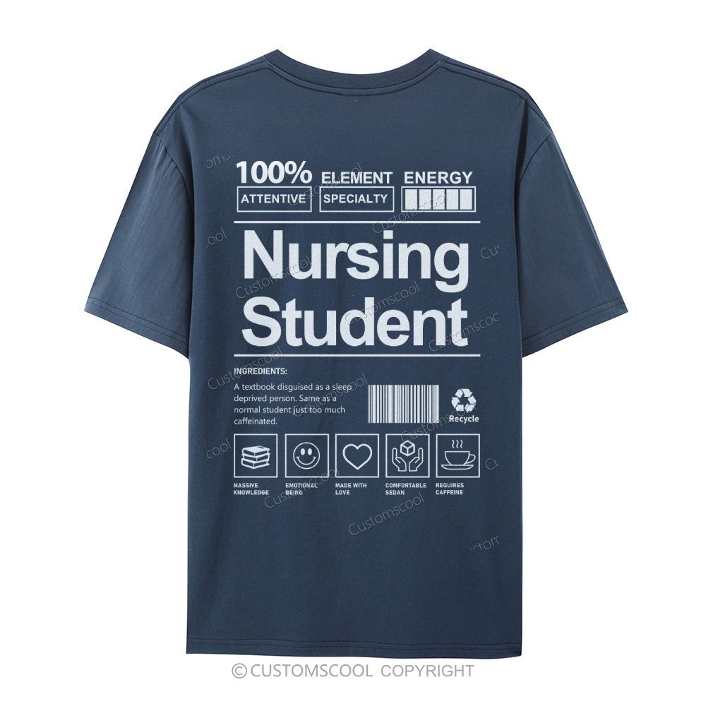 Nursing Student Casual Short Sleeve T-Shirt Customscool
