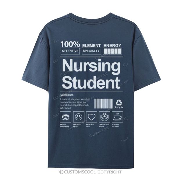 Nursing Student Casual Short Sleeve T-Shirt Customscool