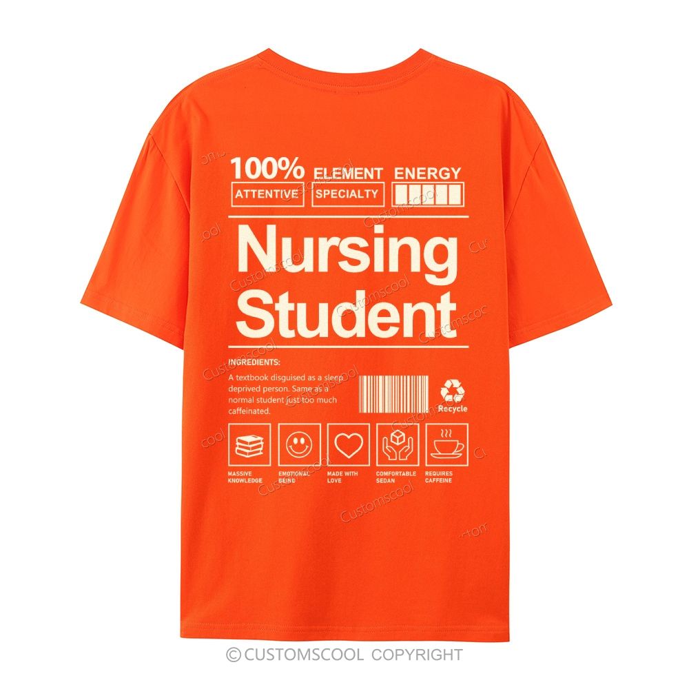 Nursing Student Casual Short Sleeve T-Shirt Customscool