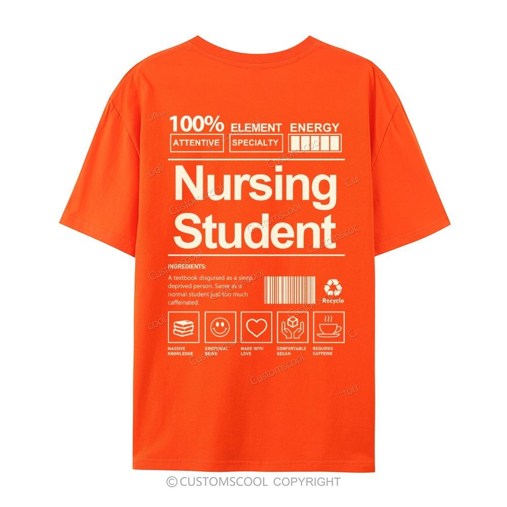 Nursing Student Casual Short Sleeve T-Shirt Customscool