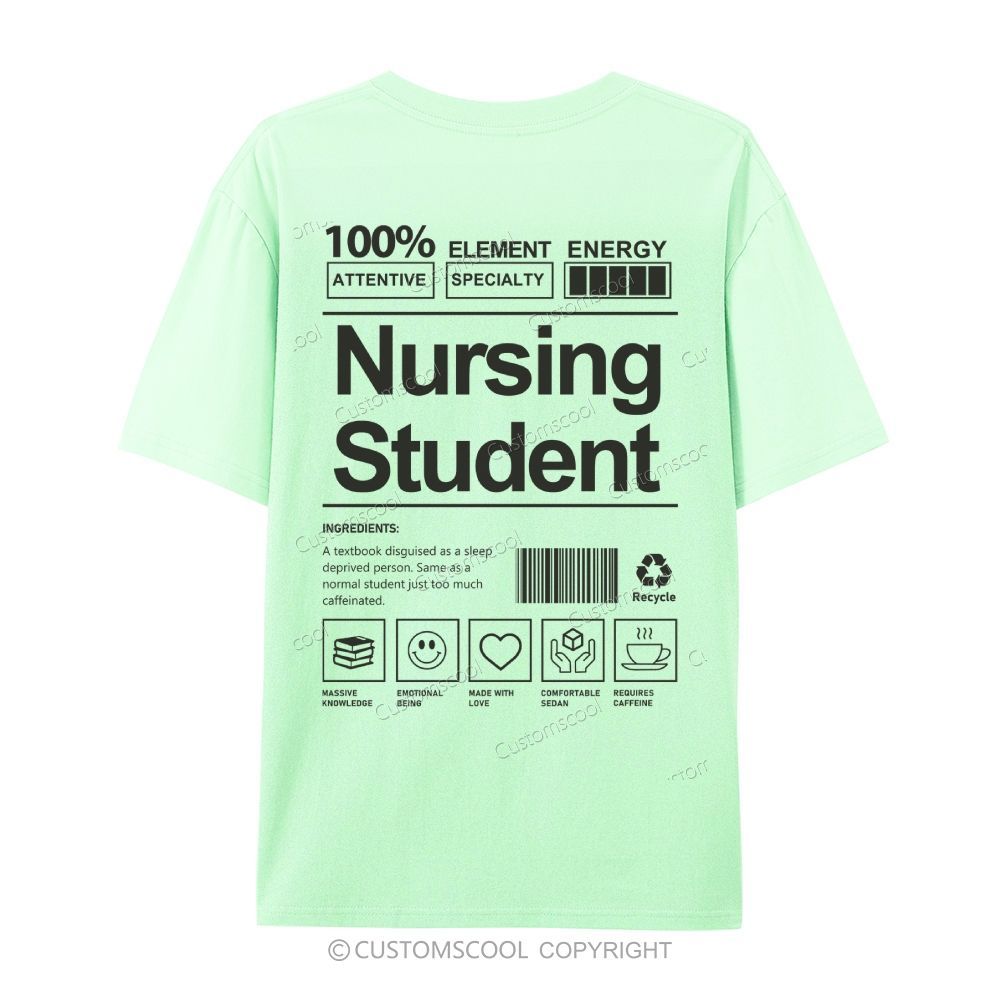 Nursing Student Casual Short Sleeve T-Shirt Customscool
