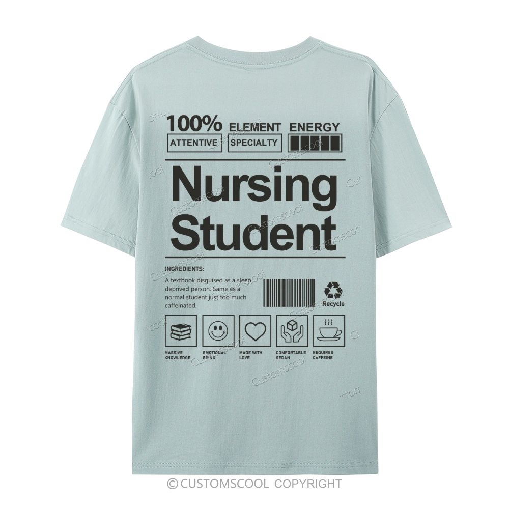 Nursing Student Casual Short Sleeve T-Shirt Customscool