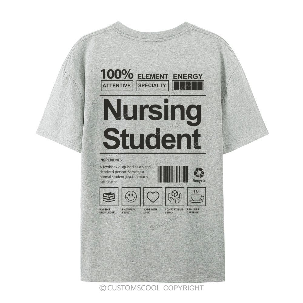 Nursing Student Casual Short Sleeve T-Shirt Customscool