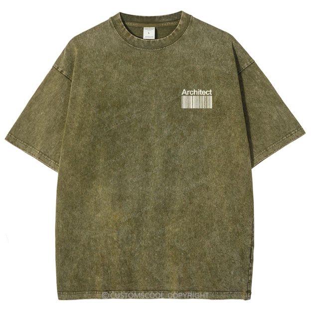 architect Unisex Fit Washed T-Shirt Customscool