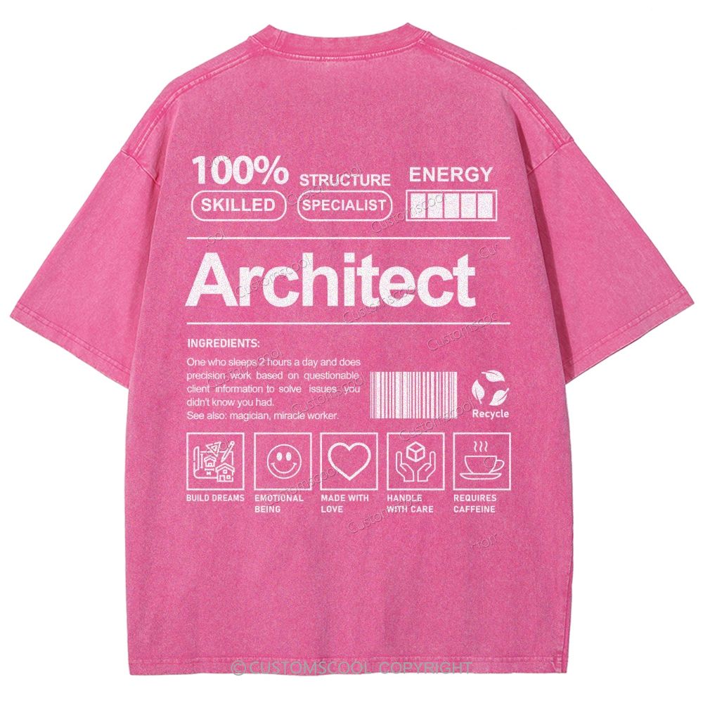 architect Unisex Fit Washed T-Shirt Customscool