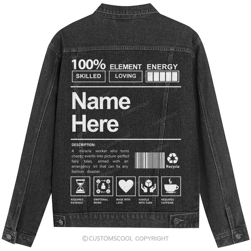 Addcustom Name And Your Description Denim Jacket Customscool