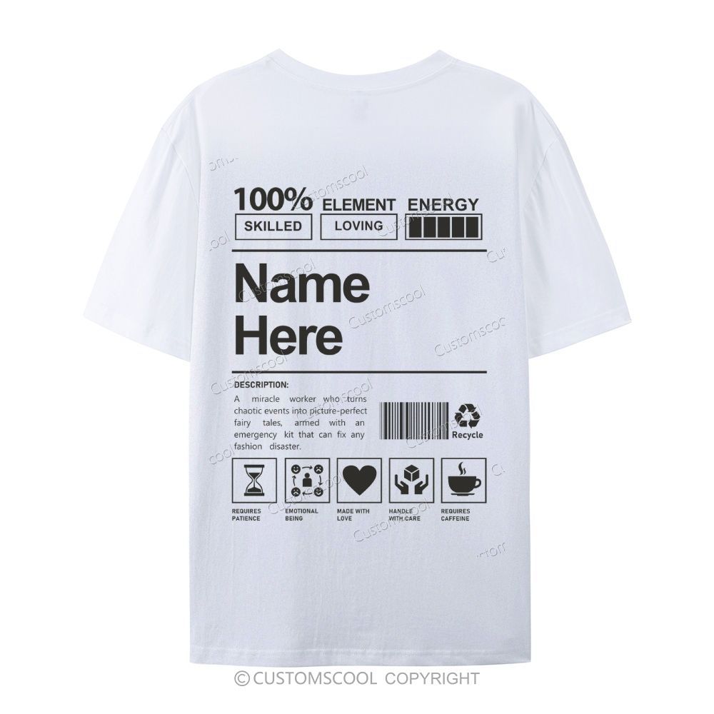 Addcustom Name And Your Description Casual Short Sleeve T-Shirt Customscool