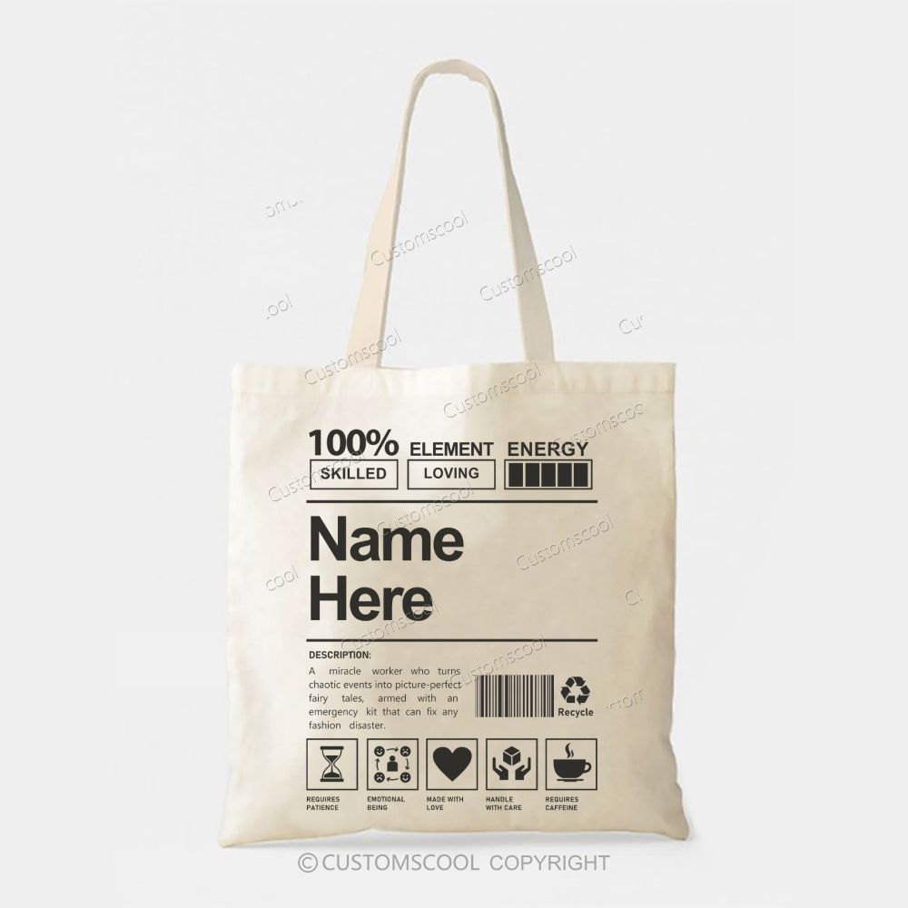 Addcustom Name And Your Description Tote Bag Customscool
