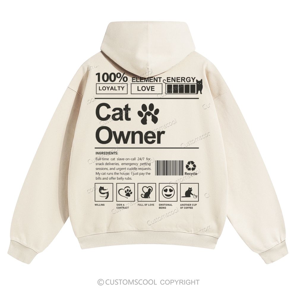 Cat Owner Solid Color Hoodie