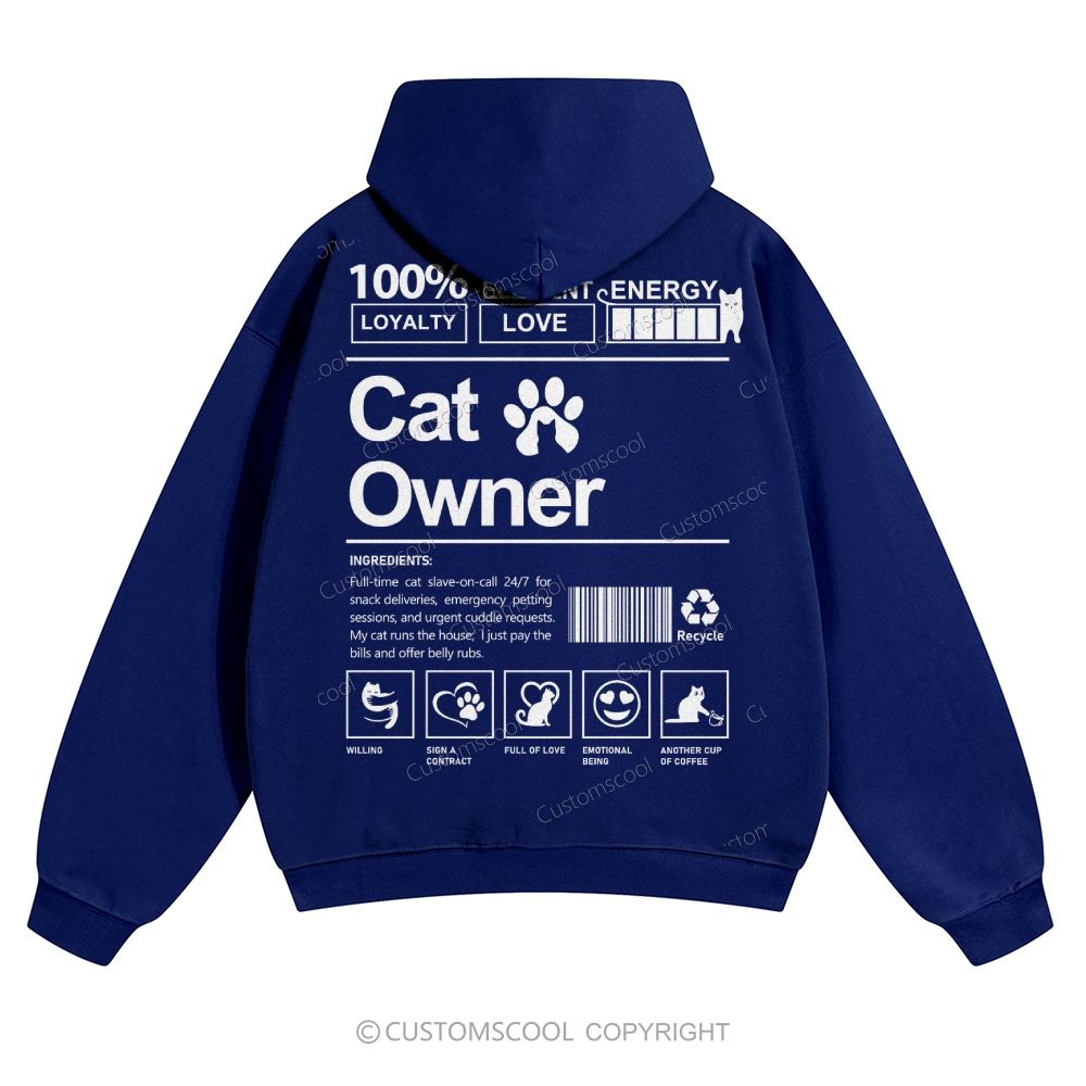 Cat Owner Solid Color Hoodie