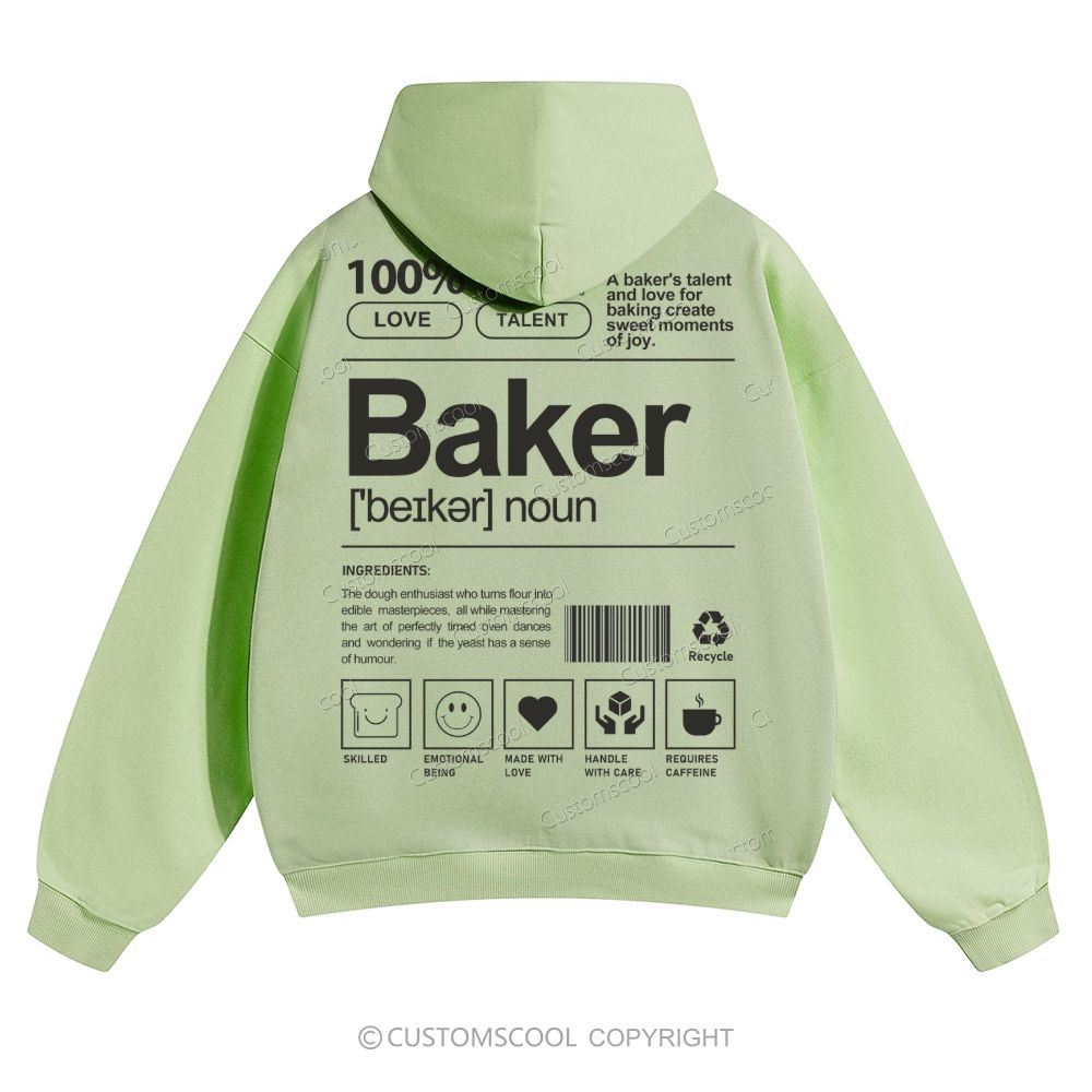 Baker Solid Color Hoodie Customscool