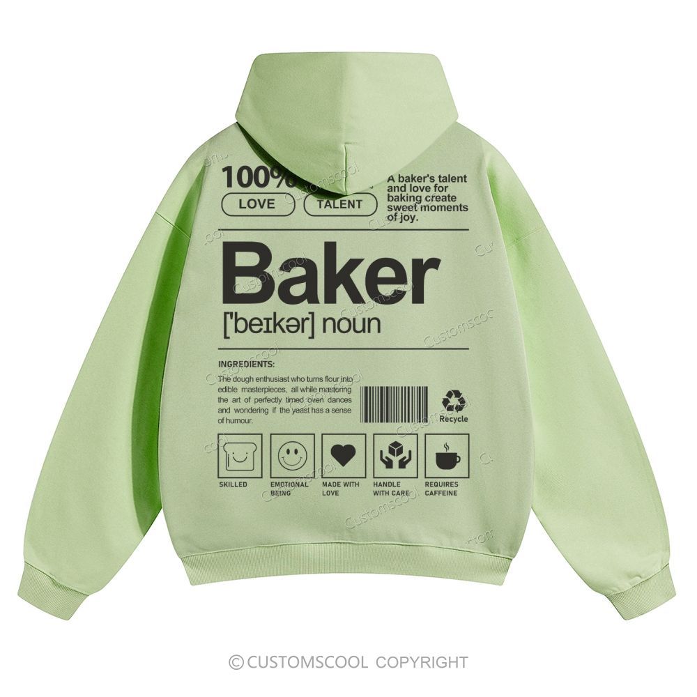 Baker Solid Color Hoodie Customscool