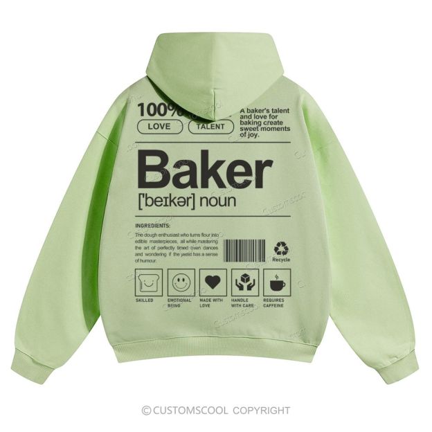Baker Solid Color Hoodie Customscool