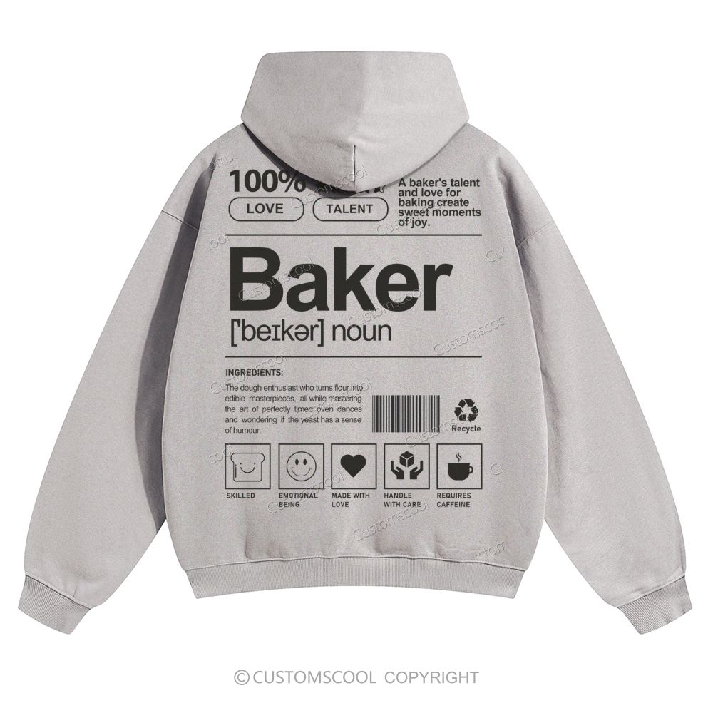 Baker Solid Color Hoodie Customscool