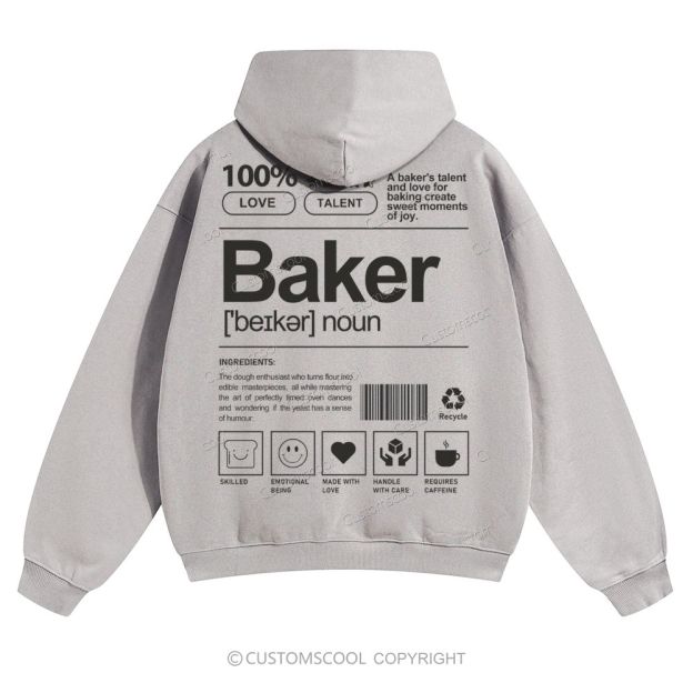 Baker Solid Color Hoodie Customscool