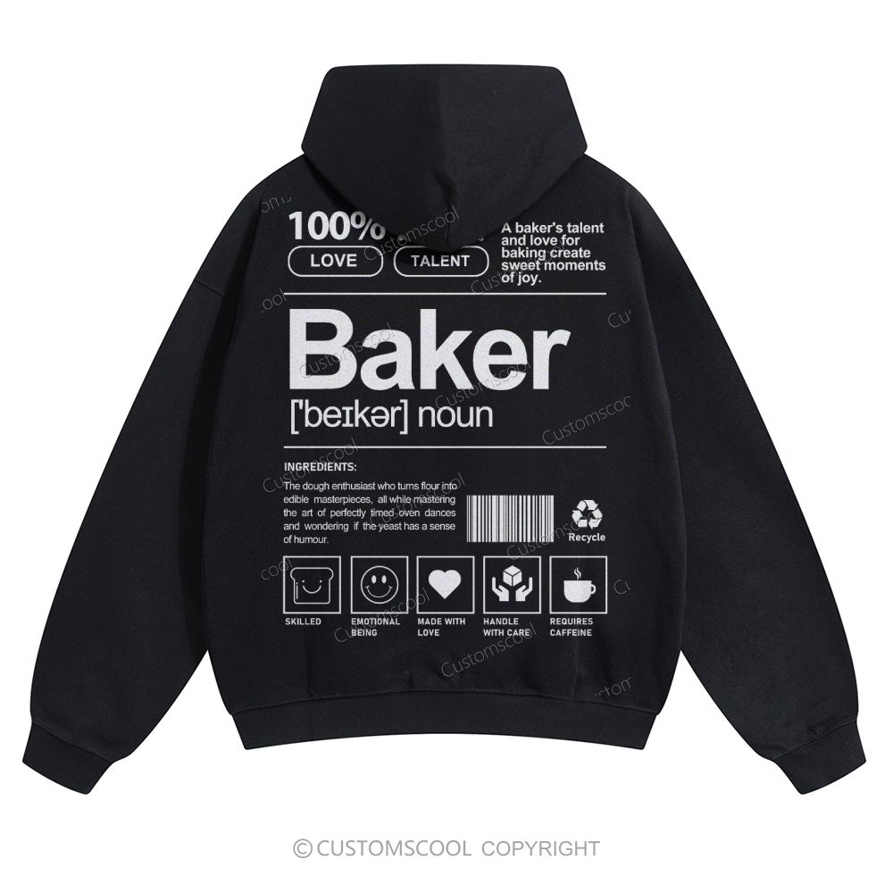 Baker Solid Color Hoodie Customscool