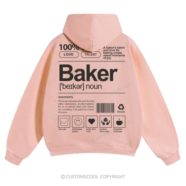 Baker Solid Color Hoodie Customscool