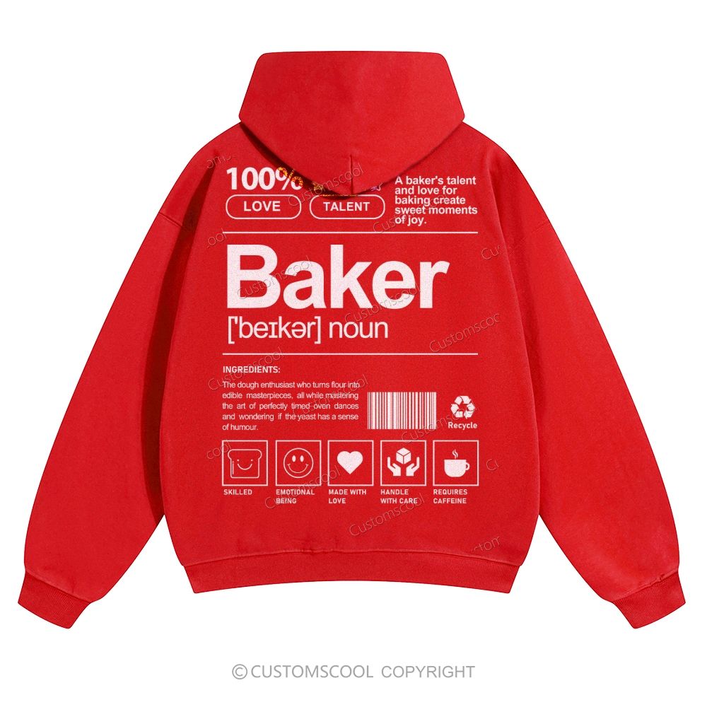 Baker Solid Color Hoodie Customscool