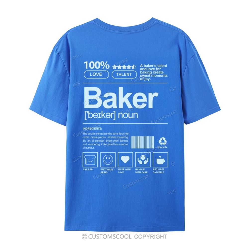 Baker Casual Short Sleeve T-Shirt Customscool