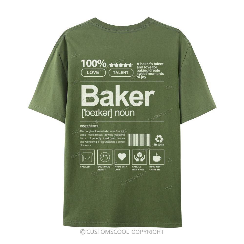 Baker Casual Short Sleeve T-Shirt Customscool