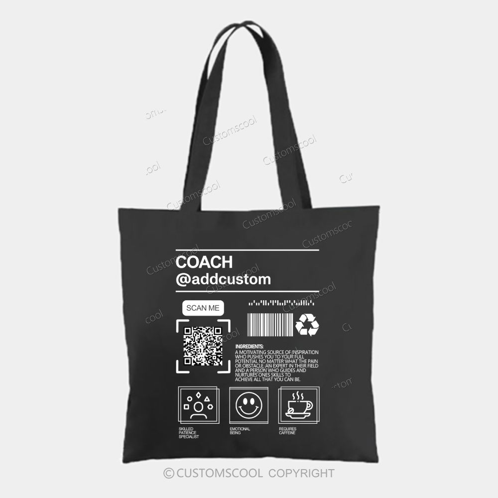 Coach Addcustom QR Code Tote Bag Customscool