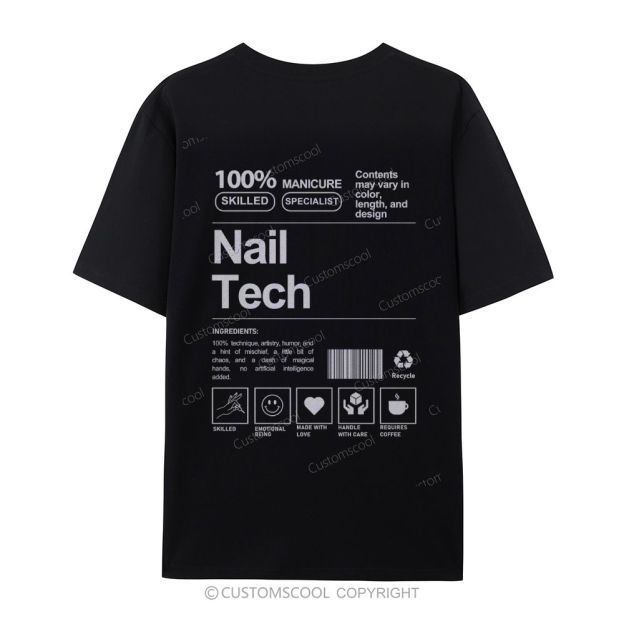 Nail Tech Casual Short Sleeve T-Shirt Customscool