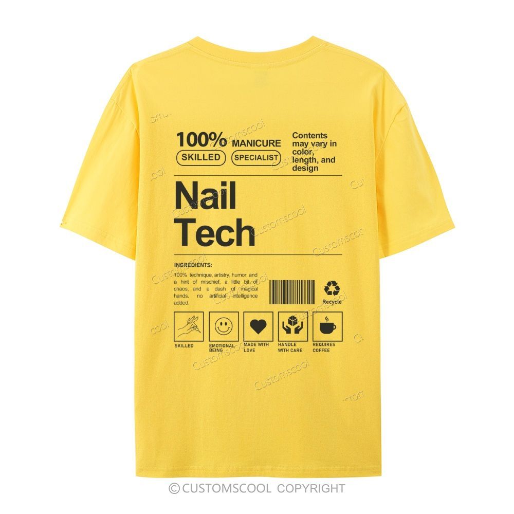 Nail Tech Casual Short Sleeve T-Shirt Customscool