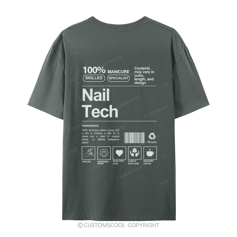 Nail Tech Casual Short Sleeve T-Shirt Customscool