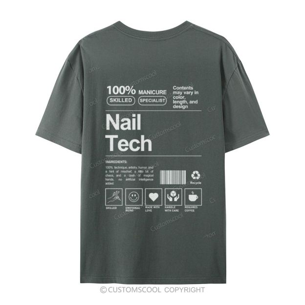 Nail Tech Casual Short Sleeve T-Shirt Customscool