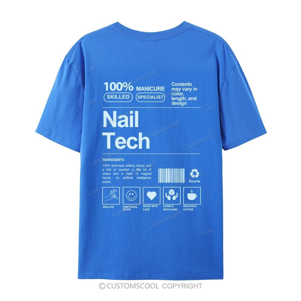 Nail Tech Casual Short Sleeve T-Shirt Customscool