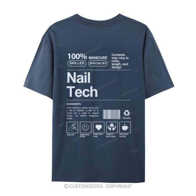 Nail Tech Casual Short Sleeve T-Shirt Customscool
