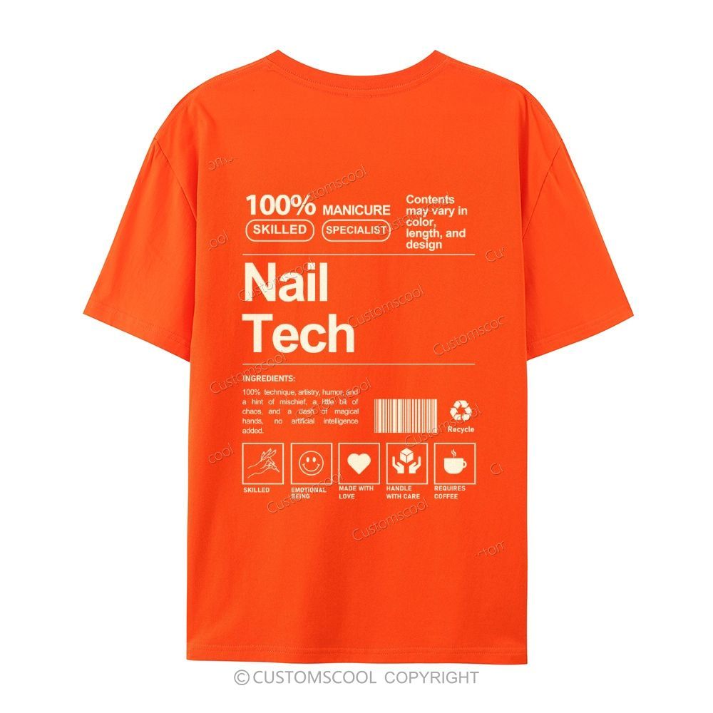 Nail Tech Casual Short Sleeve T-Shirt Customscool