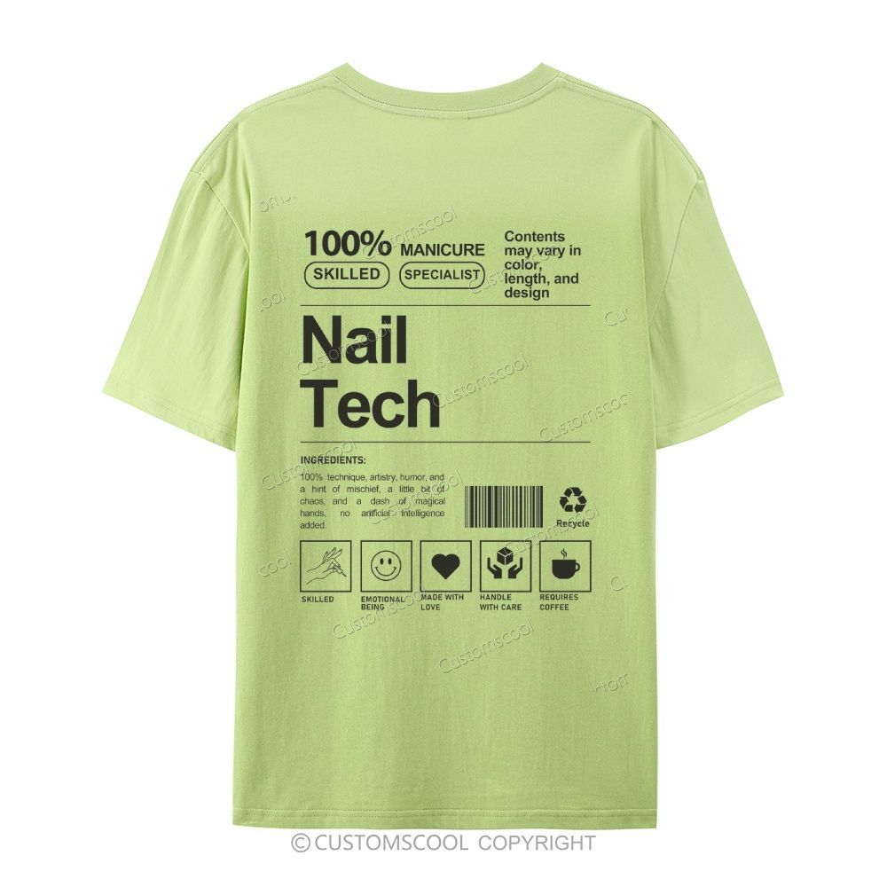 Nail Tech Casual Short Sleeve T-Shirt Customscool