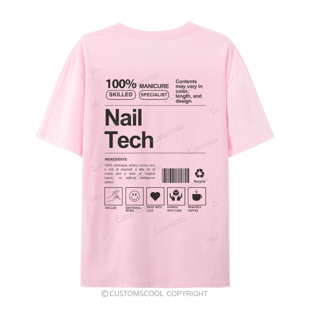Nail Tech Casual Short Sleeve T-Shirt Customscool