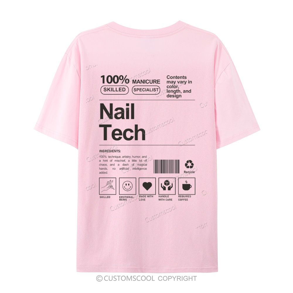 Nail Tech Casual Short Sleeve T-Shirt Customscool
