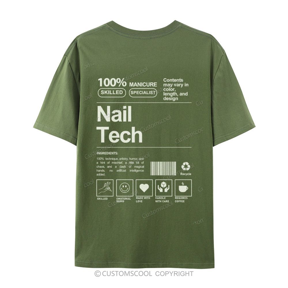 Nail Tech Casual Short Sleeve T-Shirt Customscool