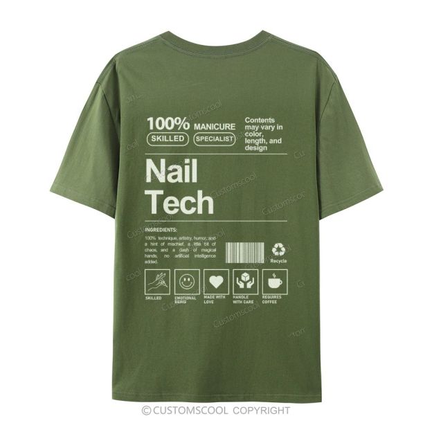 Nail Tech Casual Short Sleeve T-Shirt Customscool