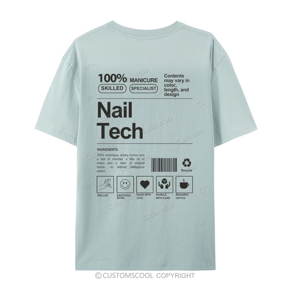 Nail Tech Casual Short Sleeve T-Shirt Customscool